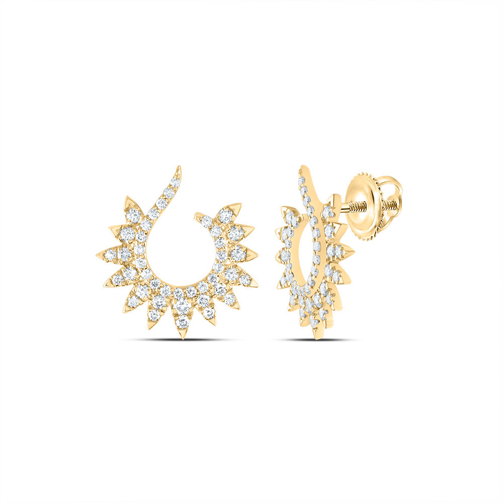 14kt Yellow Gold 5/8 Cttw Natural Diamond Ana M Fashion Earring