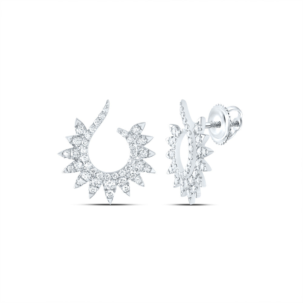 14kt White Gold 5/8 Cttw Natural Diamond Ana M Fashion Earring