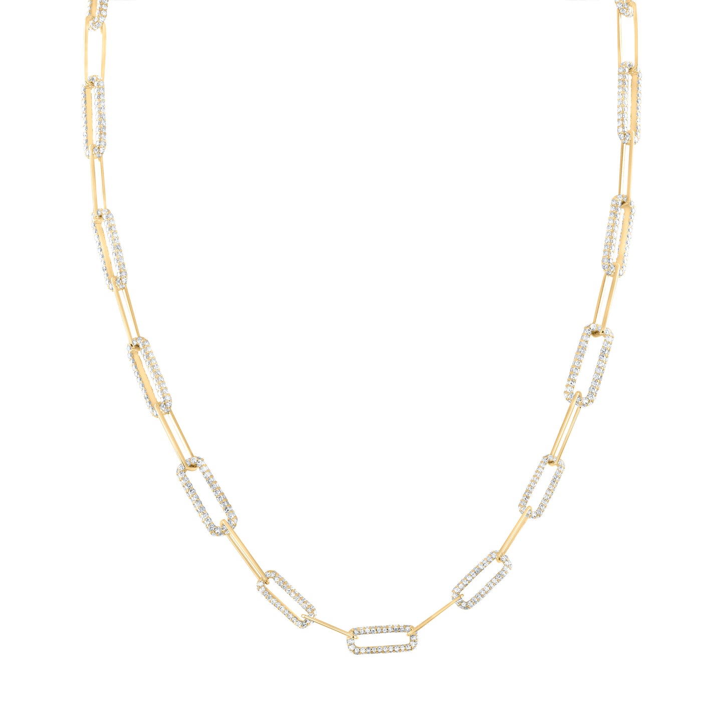 14kt Yellow Gold 5 Cttw Diamond Ana M Fashion Necklace, Length: 18 Inch