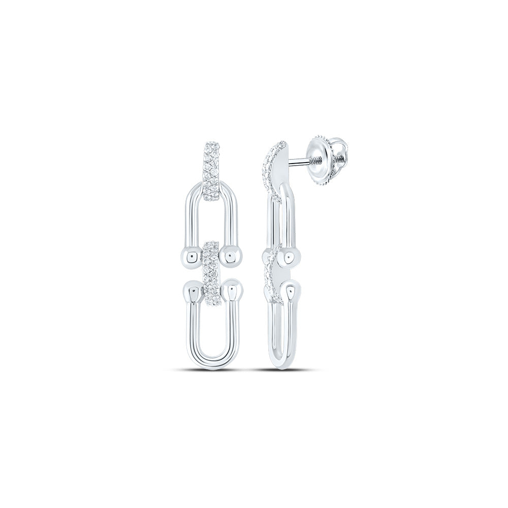 14kt White Gold 1/3 Cttw Diamond Ana M Fashion Earring