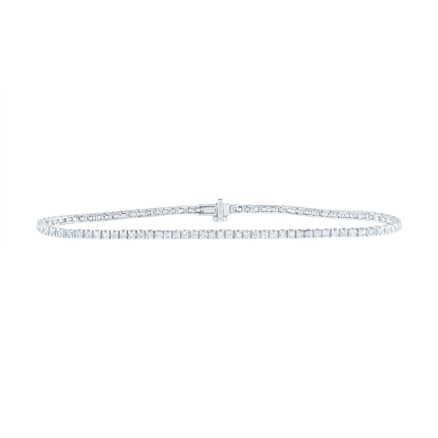 14kt White Gold 1 1/3 Cttw Diamond Fashion Tennis Bracelet, Length: 7 Inch
