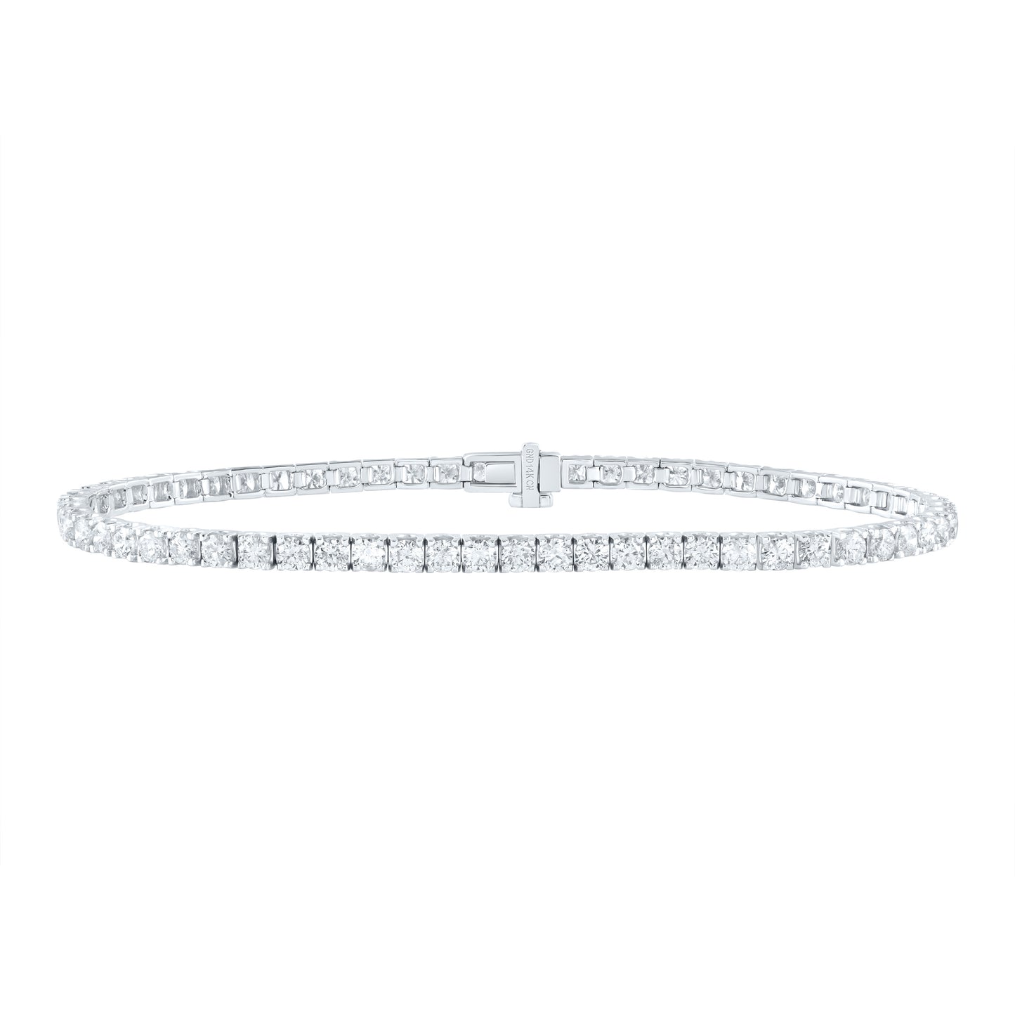 14kt White Gold 4 Cttw Diamond Fashion Tennis Bracelet, Length: 7 Inch