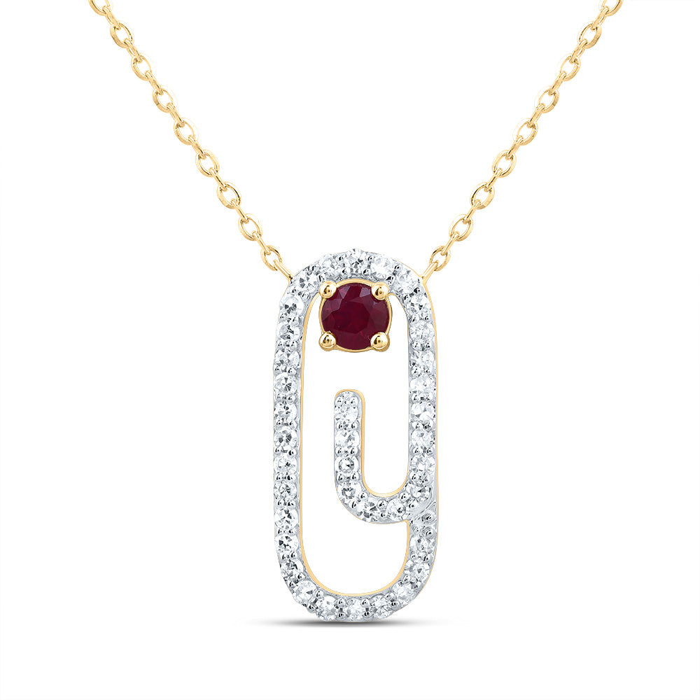 10kt Yellow Or White Gold Natural Diamond 3mm Round Natural Gem Paper Clip Necklace, Length: 18 Inch