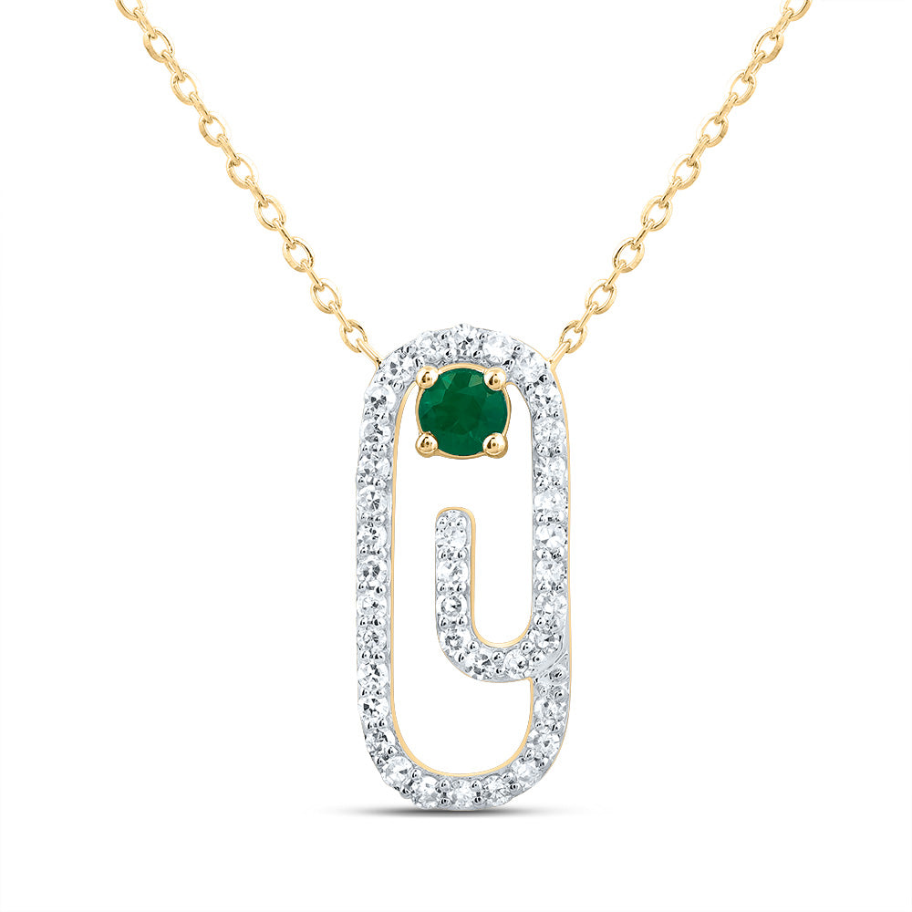 10kt Yellow Or White Gold Natural Diamond 3mm Round Natural Gem Paper Clip Necklace, Length: 18 Inch