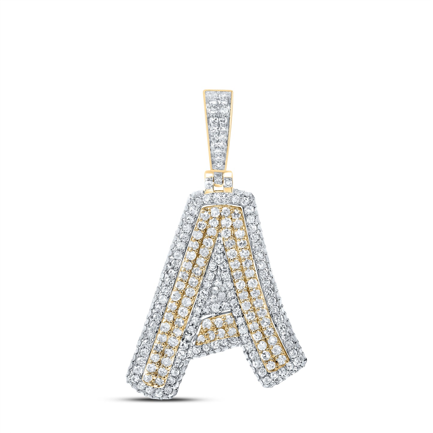 10kt Yellow Gold Diamond Fashion Initial Pendant