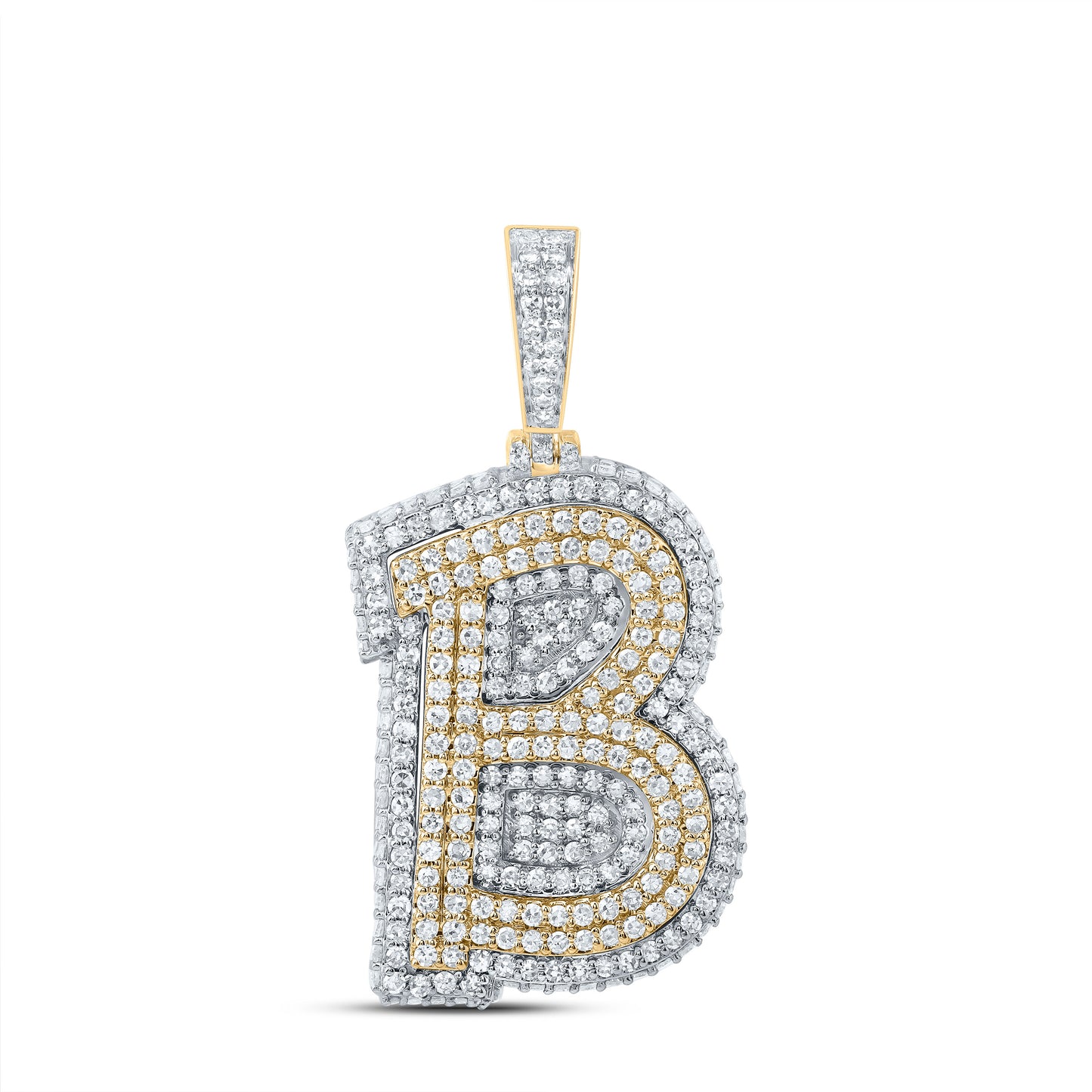10kt Yellow Gold Diamond Fashion Initial Pendant