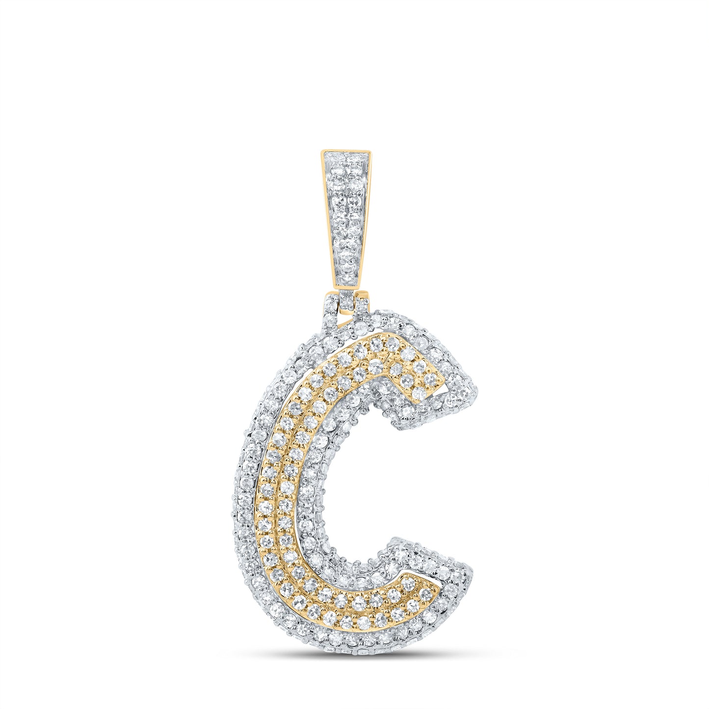 10kt Yellow Gold Diamond Fashion Initial Pendant