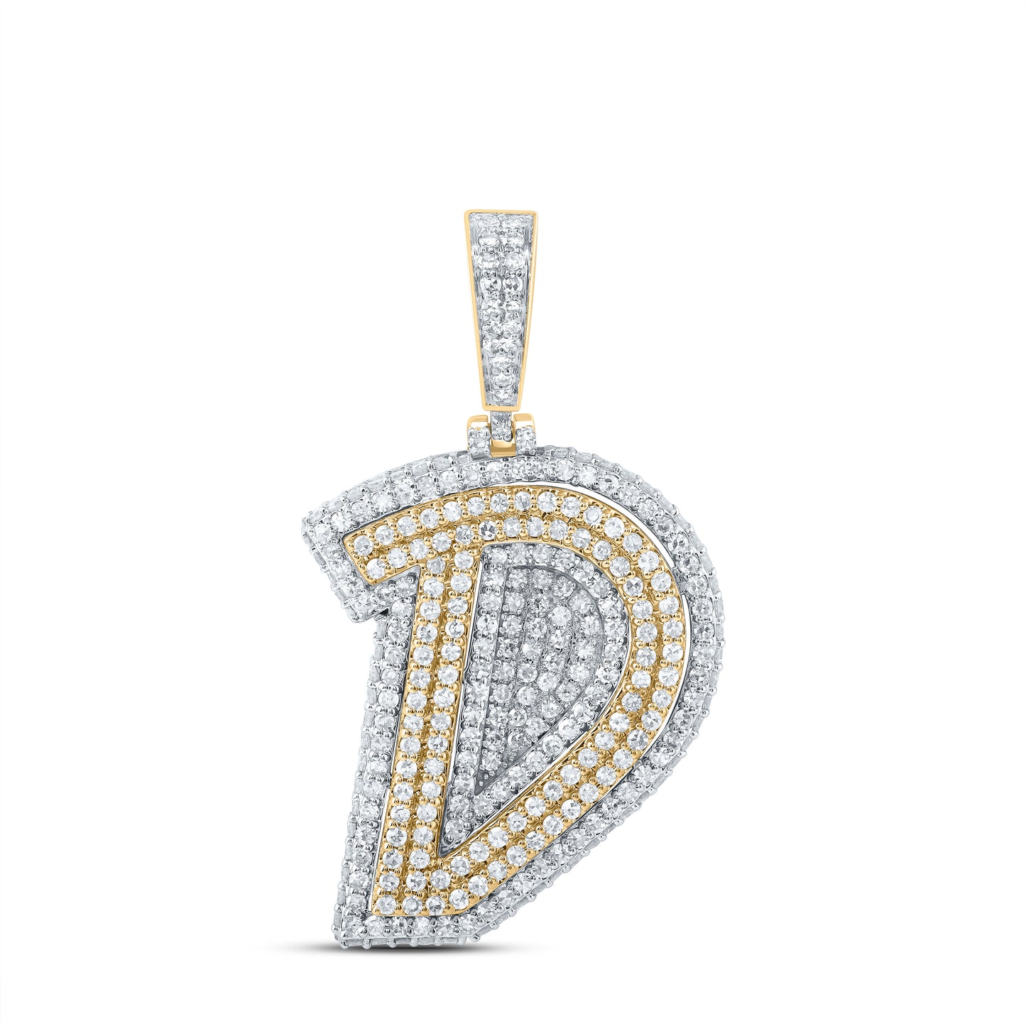 10kt Yellow Gold Diamond Fashion Initial Pendant