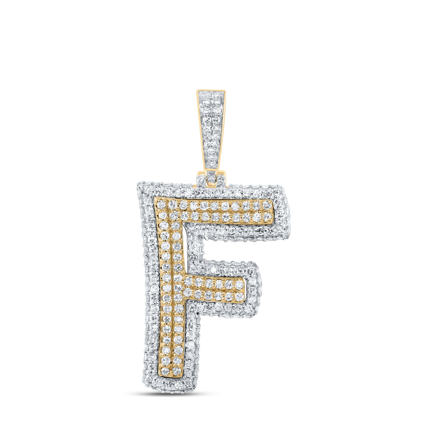 10kt Yellow Gold Diamond Fashion Initial Pendant