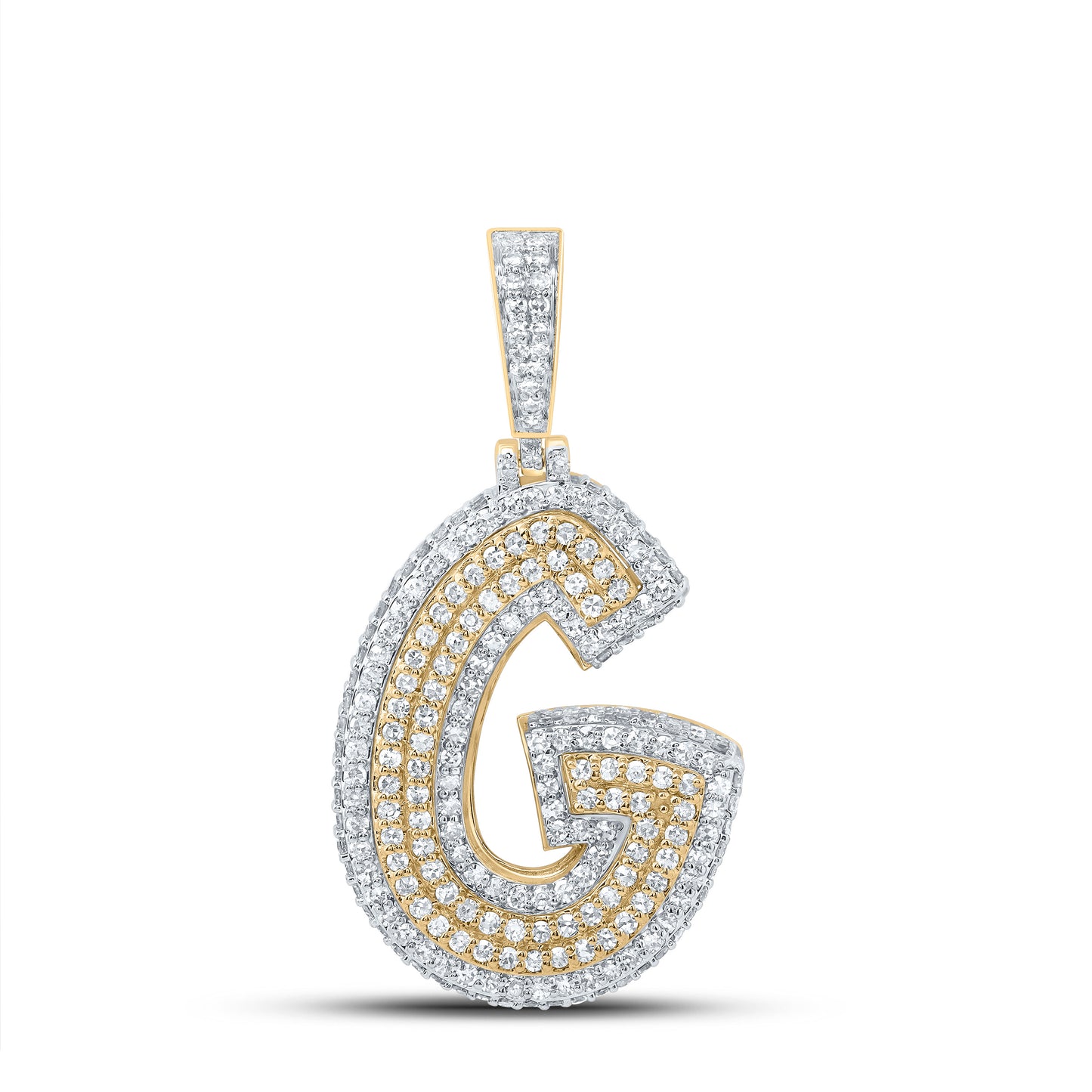10kt Yellow Gold Diamond Fashion Initial Pendant