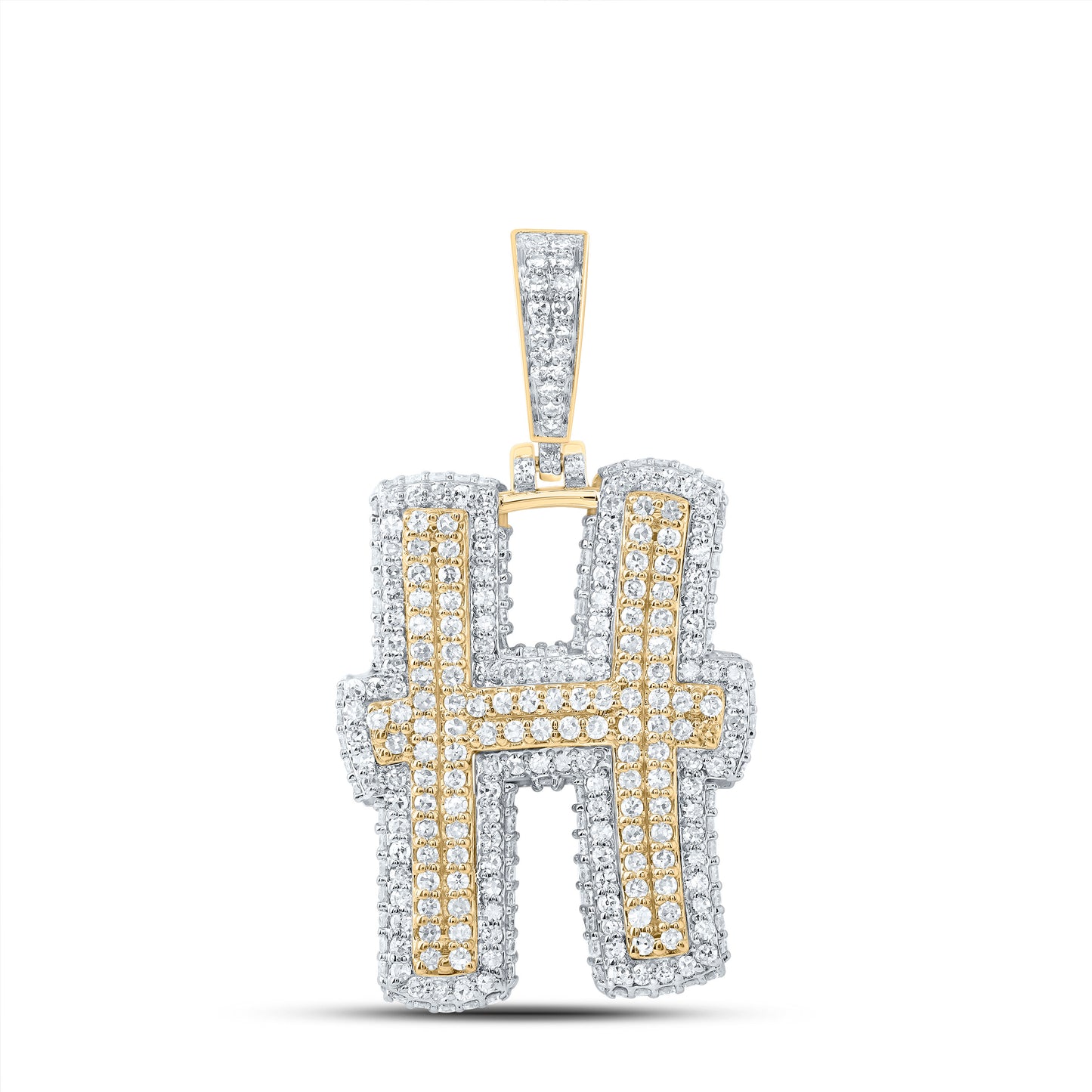 10kt Yellow Gold Diamond Fashion Initial Pendant