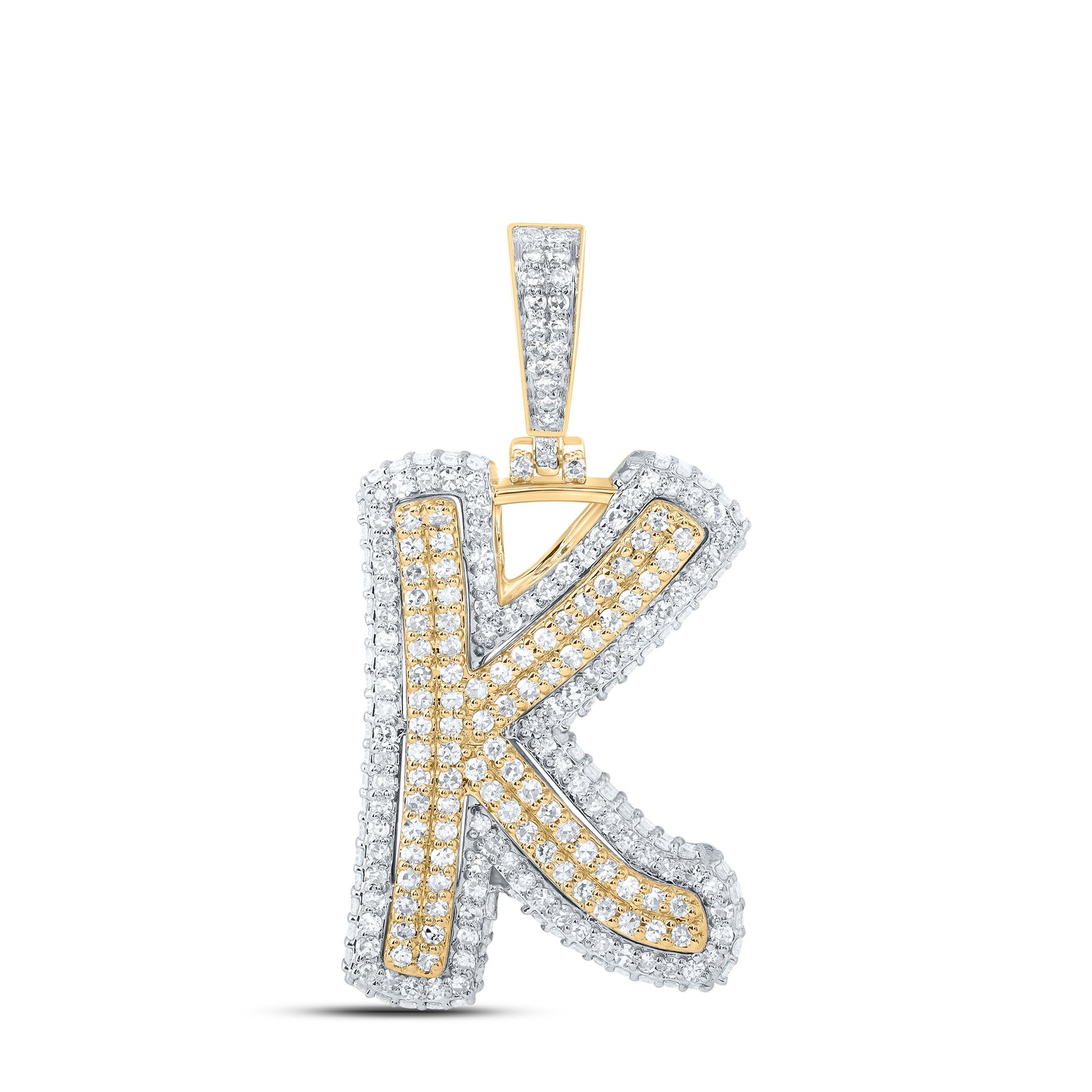 10kt Yellow Gold Diamond Fashion Initial Pendant