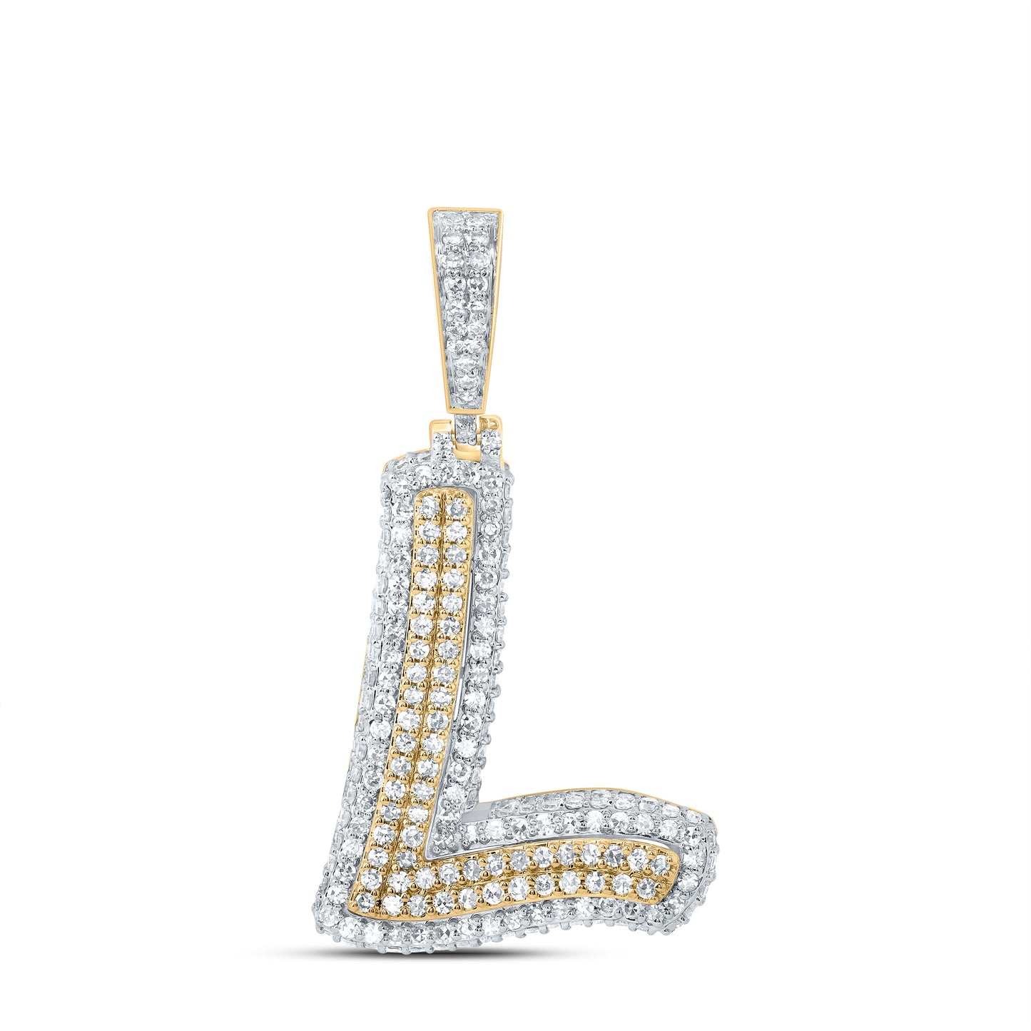 10kt Yellow Gold Diamond Fashion Initial Pendant