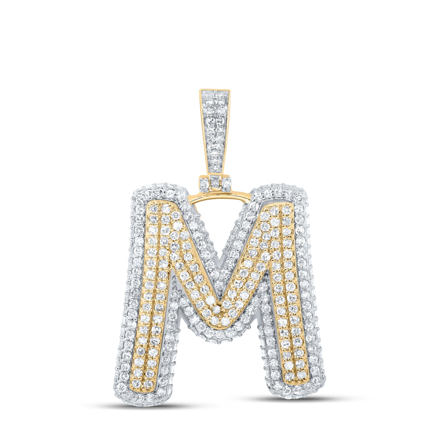10kt Yellow Gold Diamond Fashion Initial Pendant