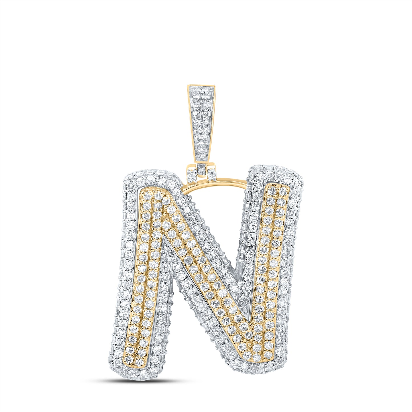 10kt Yellow Gold Diamond Fashion Initial Pendant