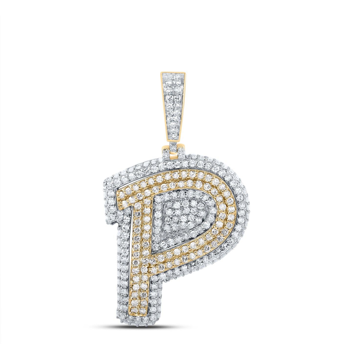 10kt Yellow Gold Diamond Fashion Initial Pendant