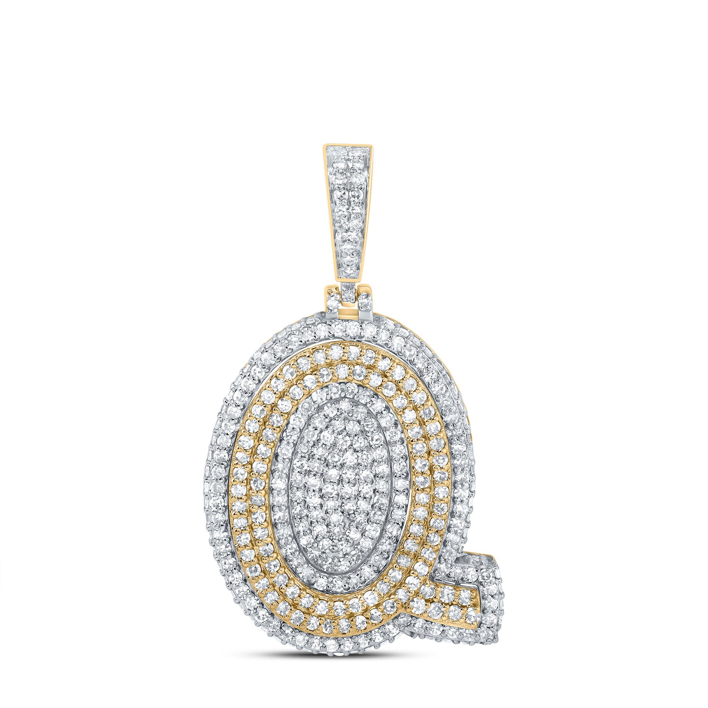 10kt Yellow Gold Diamond Fashion Initial Pendant