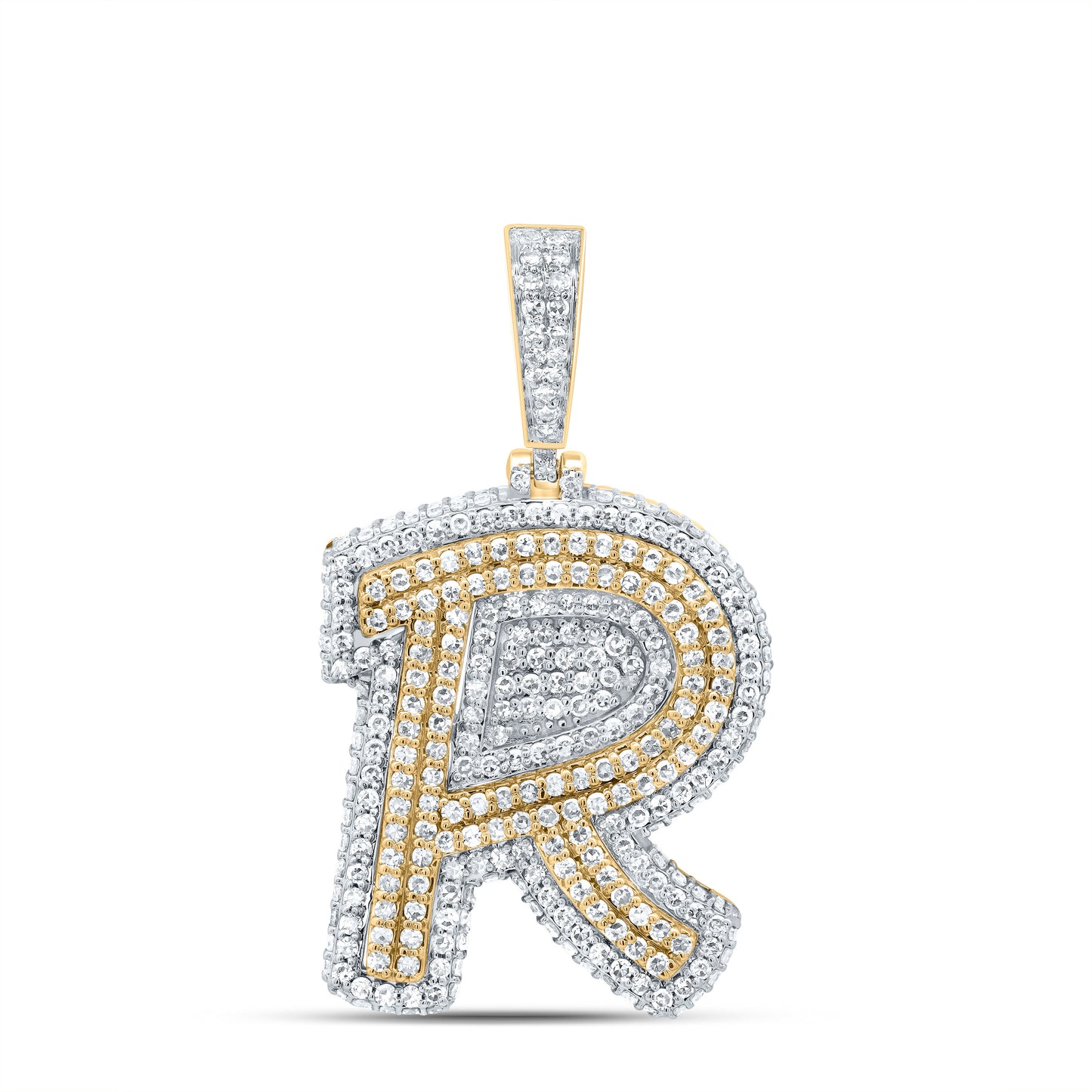 10kt Yellow Gold Diamond Fashion Initial Pendant