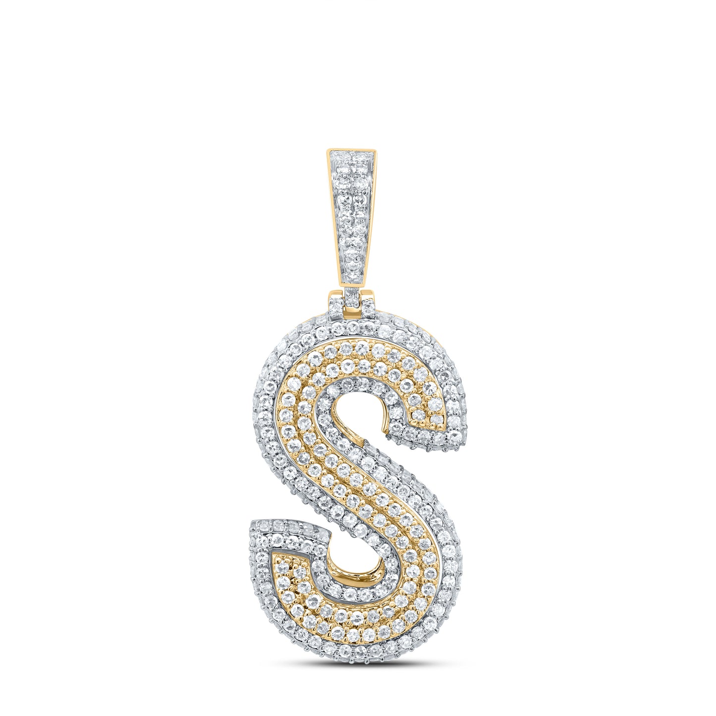 10kt Yellow Gold Diamond Fashion Initial Pendant