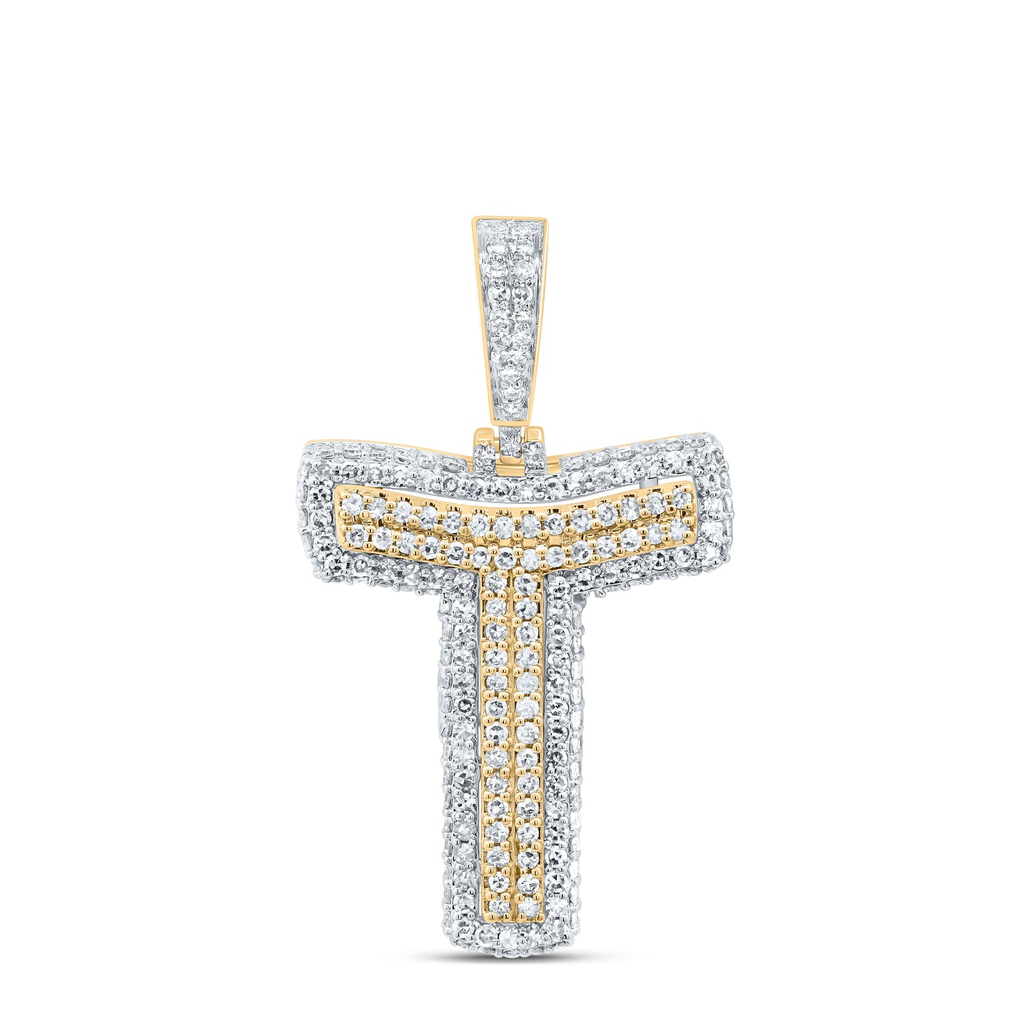 10kt Yellow Gold Diamond Fashion Initial Pendant