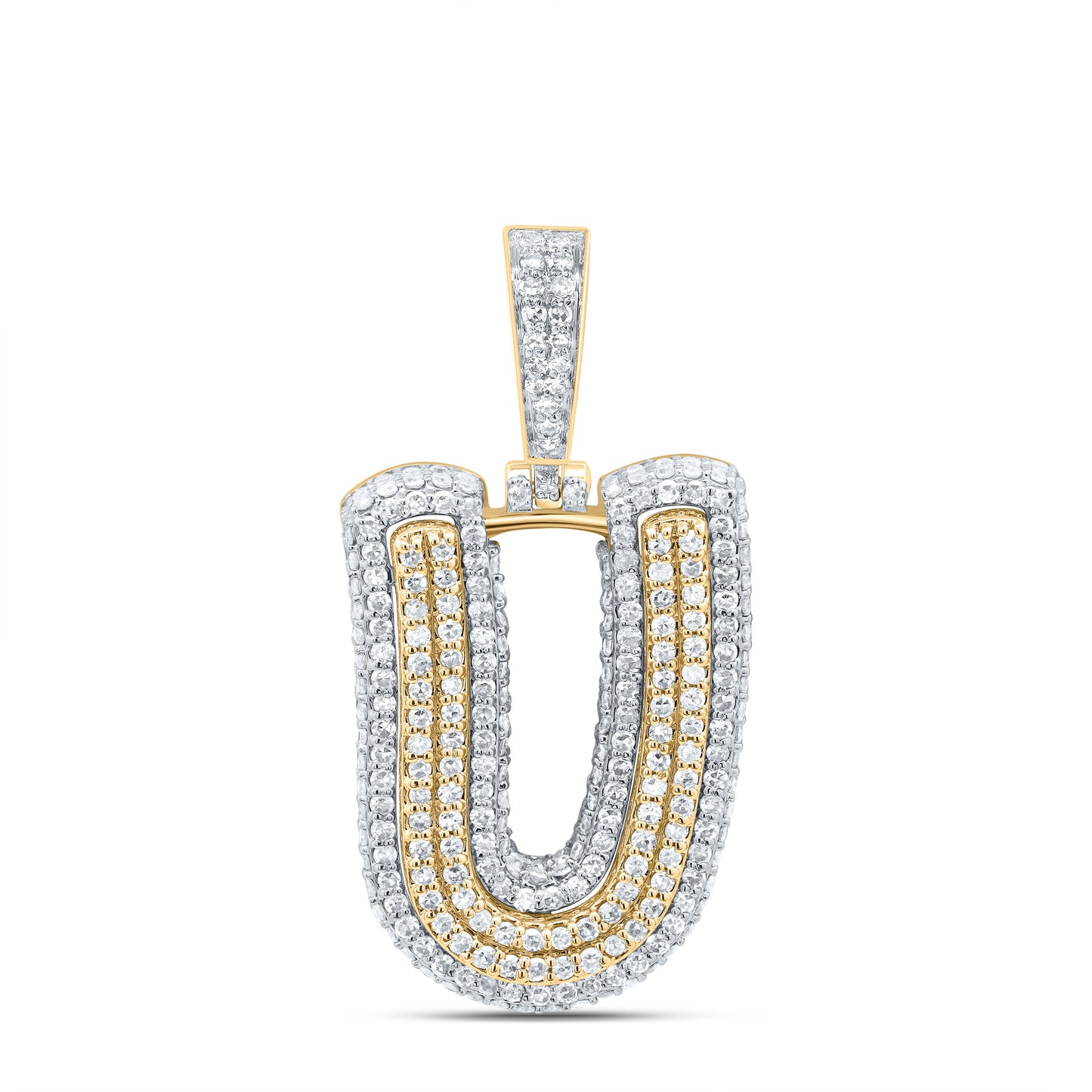 10kt Yellow Gold Diamond Fashion Initial Pendant