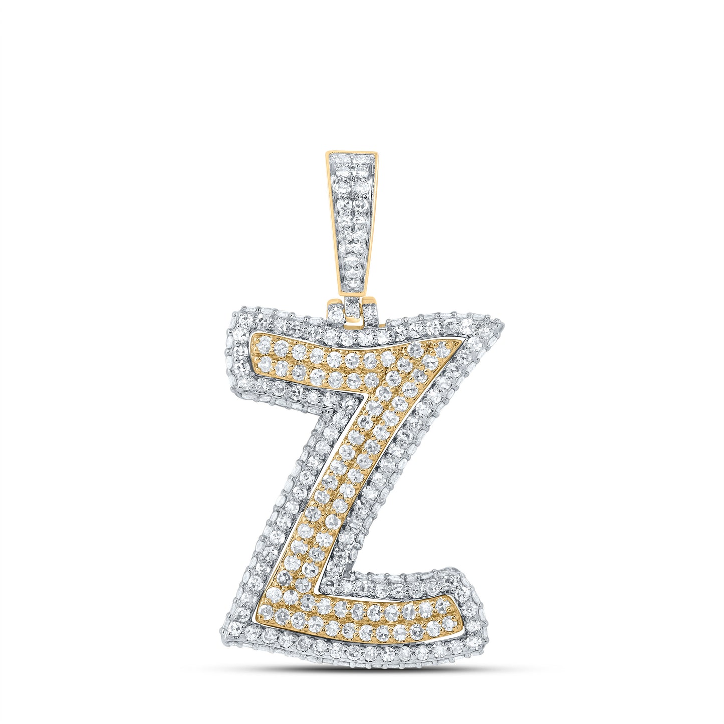 10kt Yellow Gold Diamond Fashion Initial Pendant