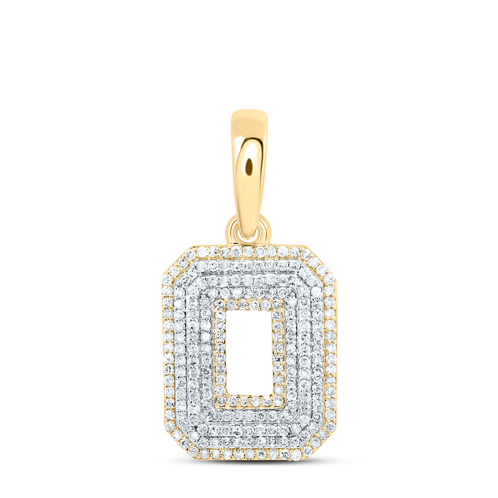 10kt Yellow Gold Diamond Initial Pendant