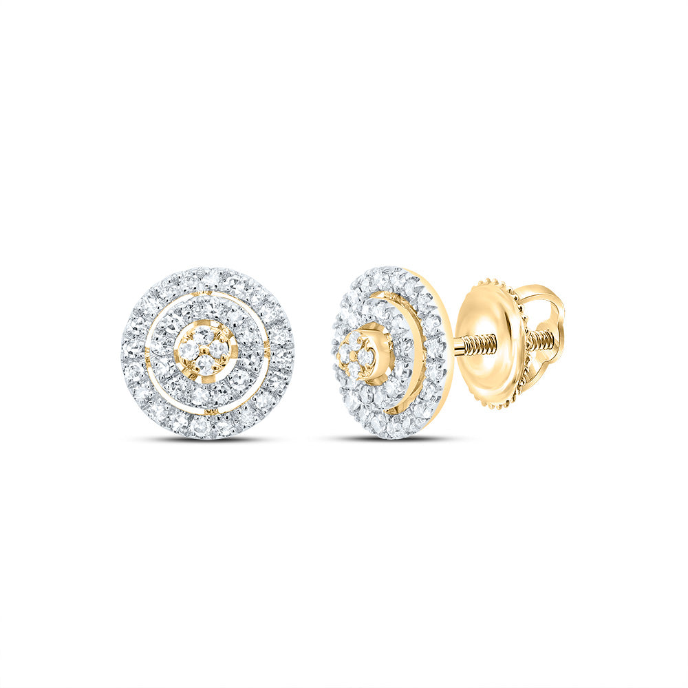 10kt Yellow Gold 1/5 Cttw Diamond Round Stud Earring