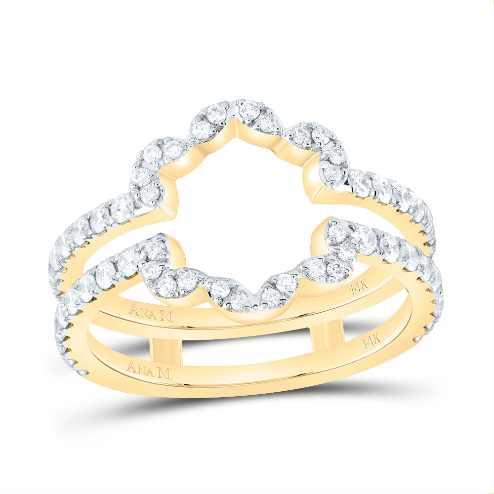 14K Yellow or White Gold 3/4 Ctw Diamond Enhancer Ring, Womens Size: 5-9