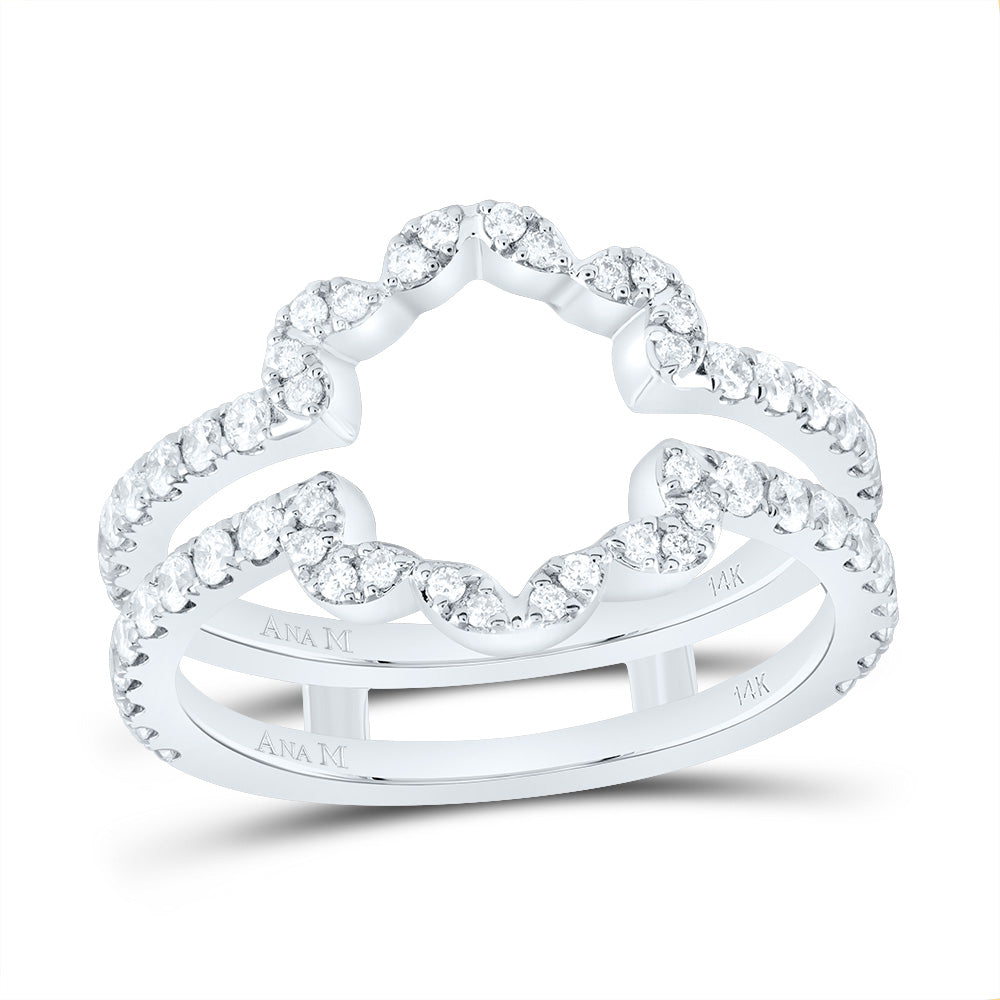 14K Yellow or White Gold 3/4 Ctw Diamond Enhancer Ring, Womens Size: 5-9