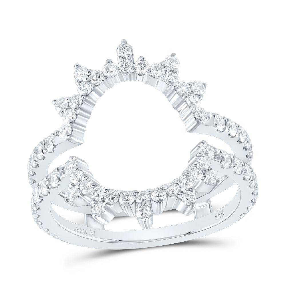 14kt White Gold 1 Cttw Diamond Ana M Cnc Wedding Engagement Anniversary Enhancer Ring, Women Size: 5-9