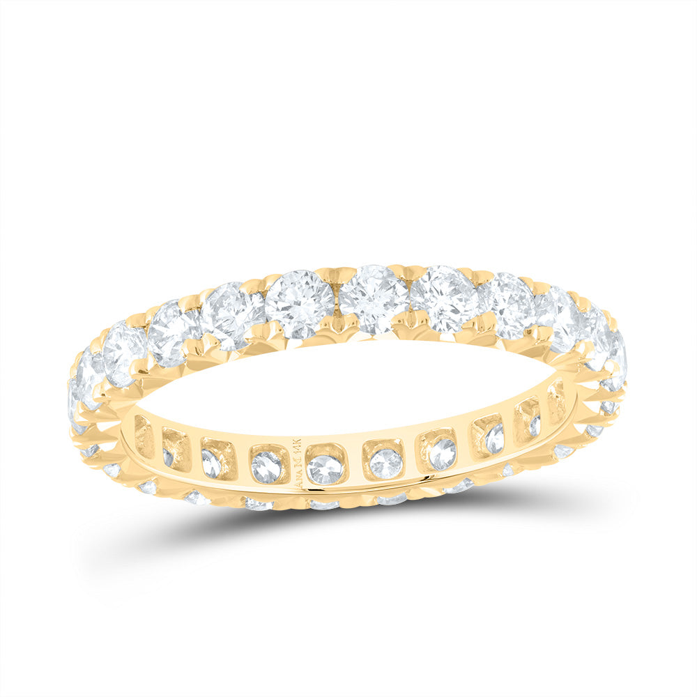 14kt Yellow Gold 1 3/4 Cttw Diamond Ana M Fashion Cnc Eternity Wedding Engagement Anniversary Band, Women Size: 5-9