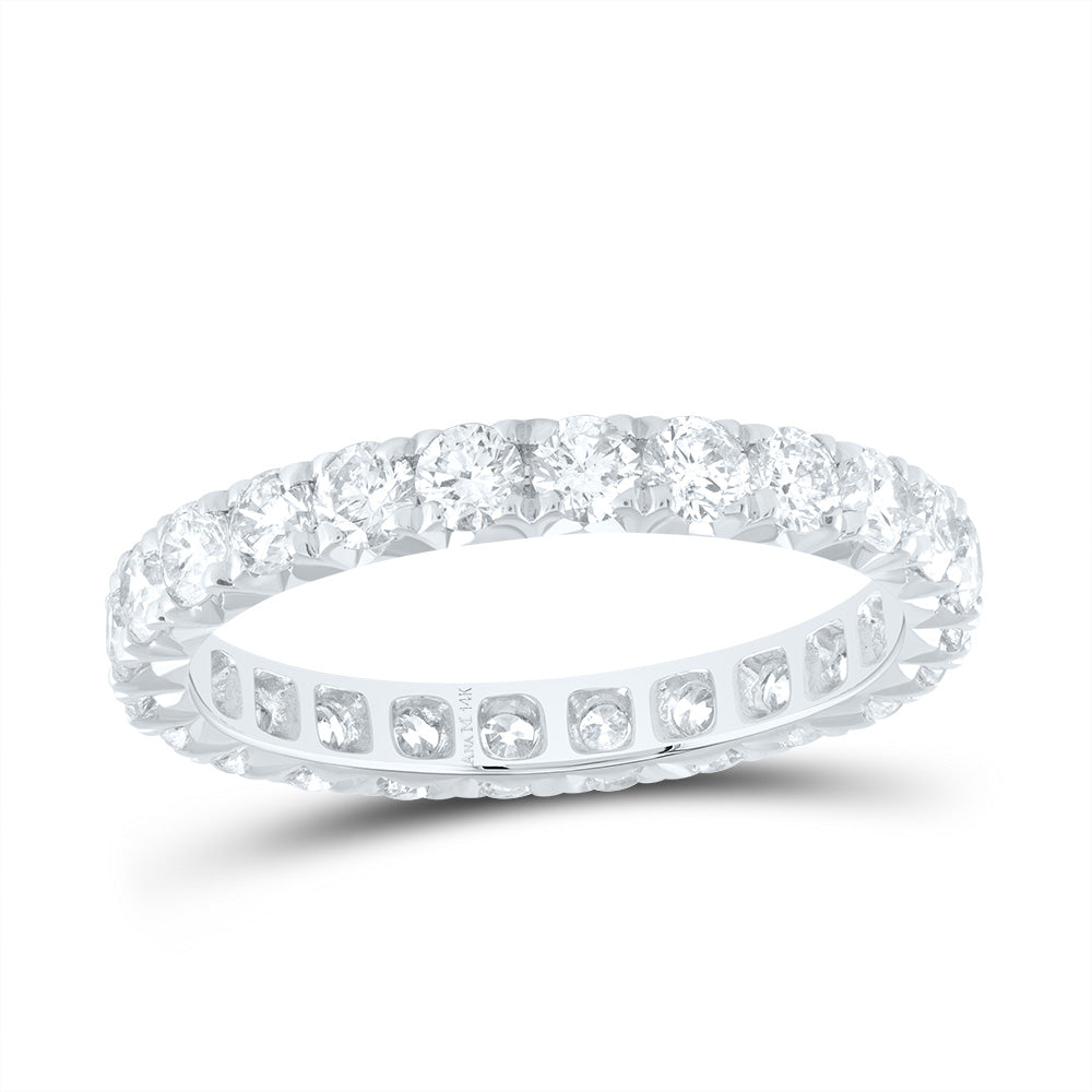 14kt White Gold 1 3/4 Cttw Diamond Ana M Fashion Cnc Eternity Wedding Engagement Anniversary Band, Women Size: 5-9