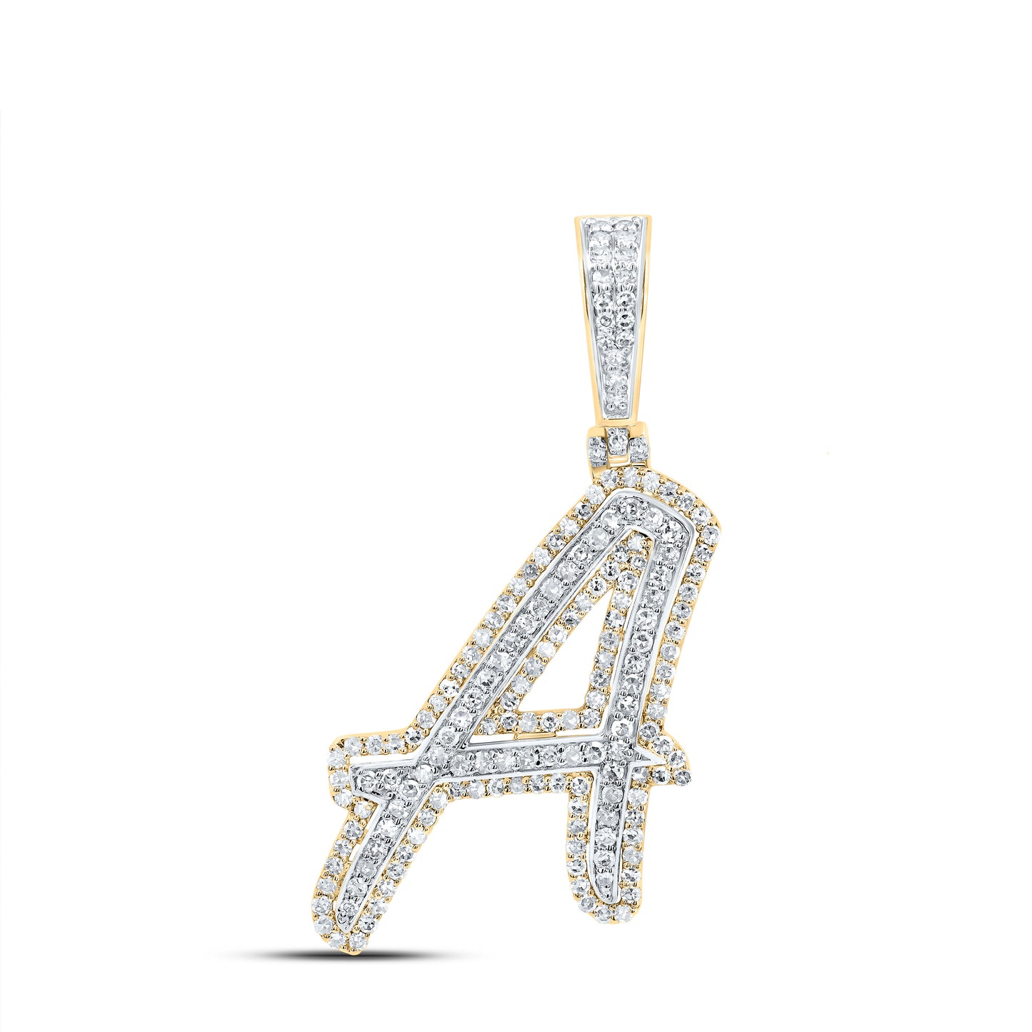 10kt Yellow Gold Diamond Fashion Initial Pendant