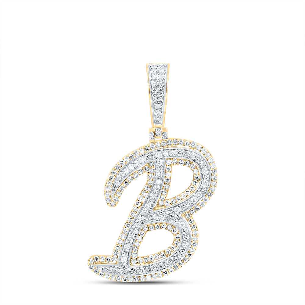 10kt Yellow Gold Diamond Fashion Initial Pendant