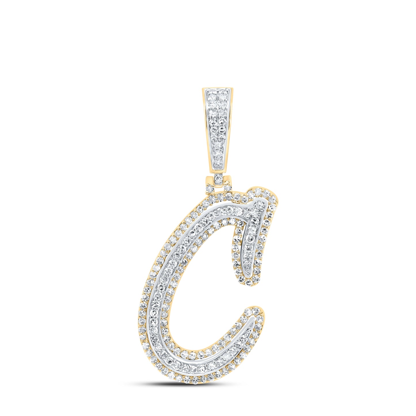10kt Yellow Gold Diamond Fashion Initial Pendant