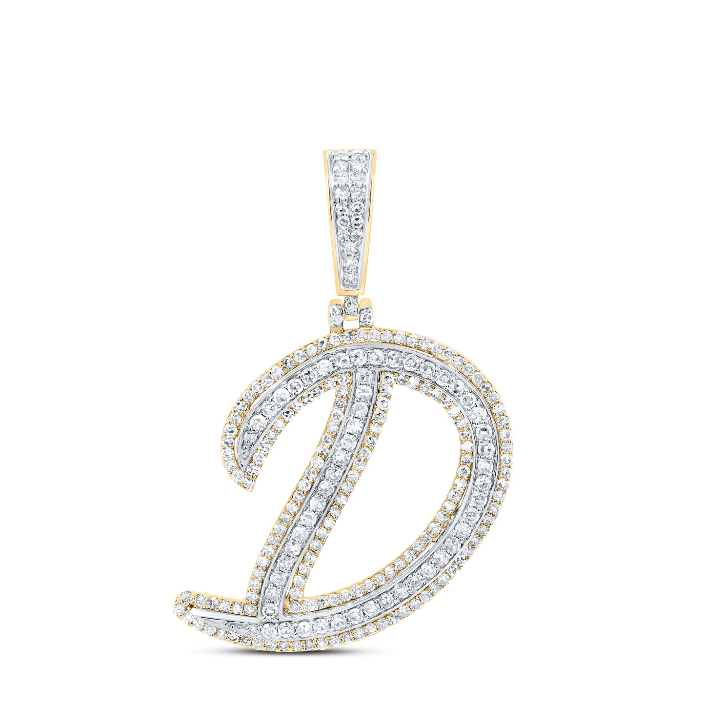 10kt Yellow Gold Diamond Fashion Initial Pendant