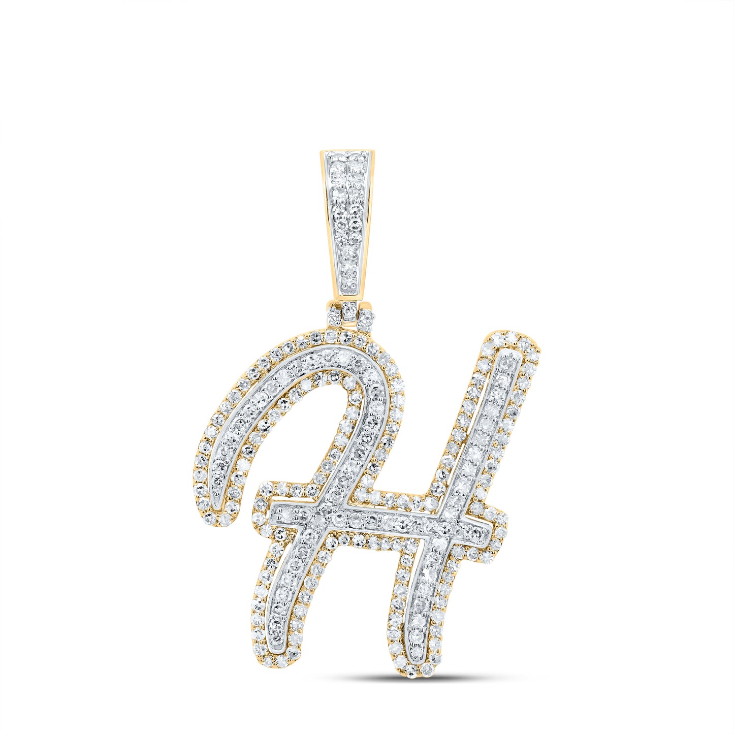 10kt Yellow Gold Diamond Fashion Initial Pendant