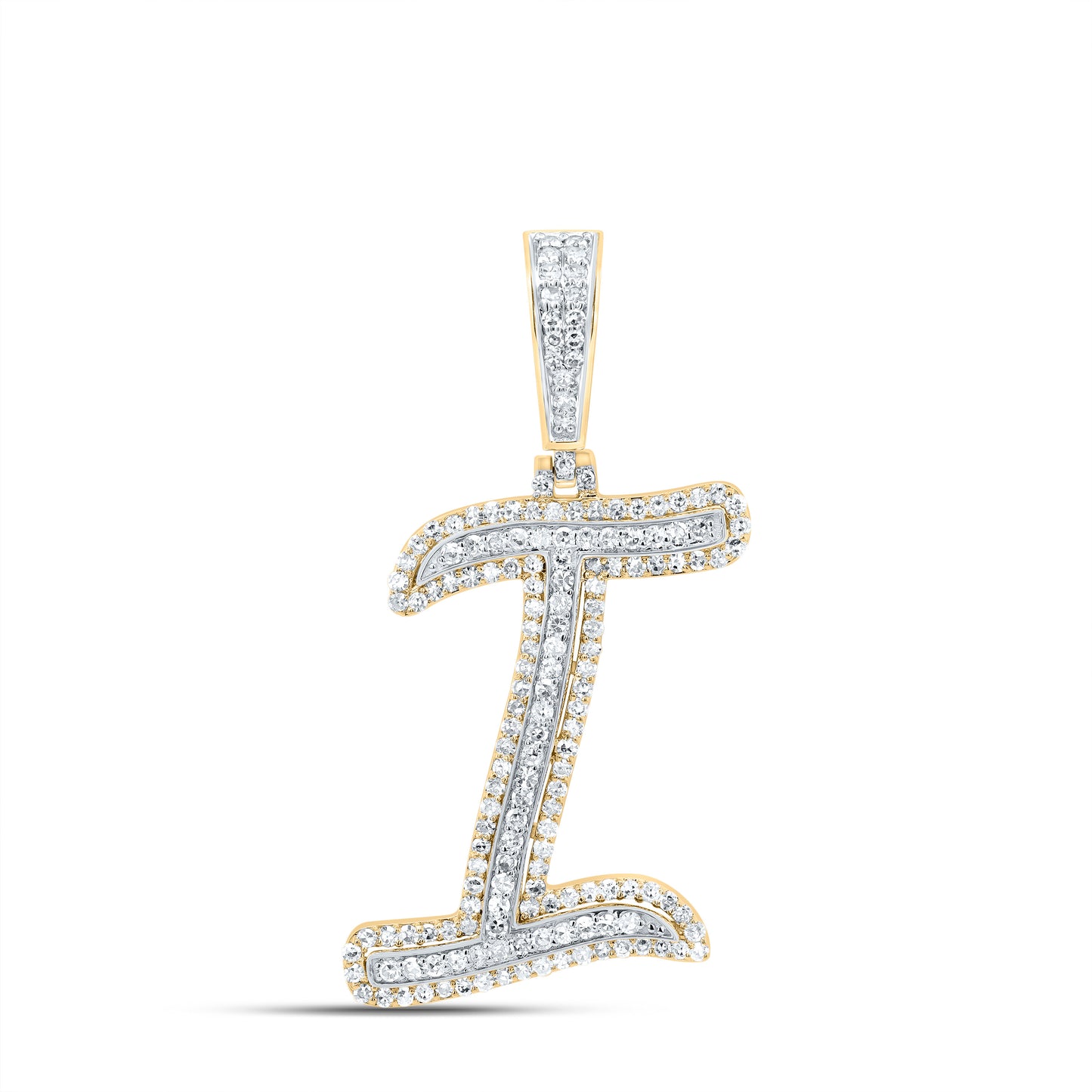 10kt Yellow Gold Diamond Fashion Initial Pendant