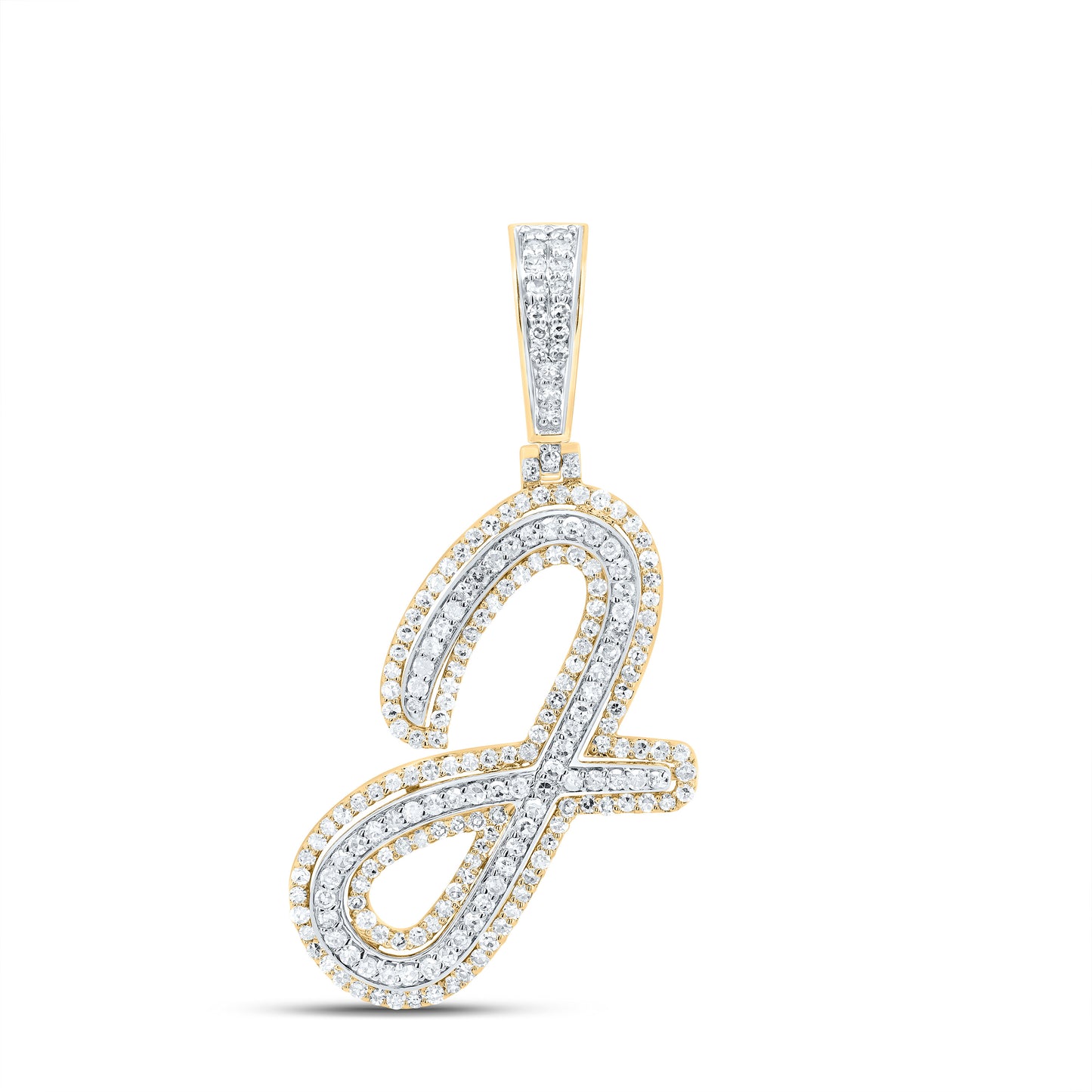 10kt Yellow Gold Diamond Fashion Initial Pendant