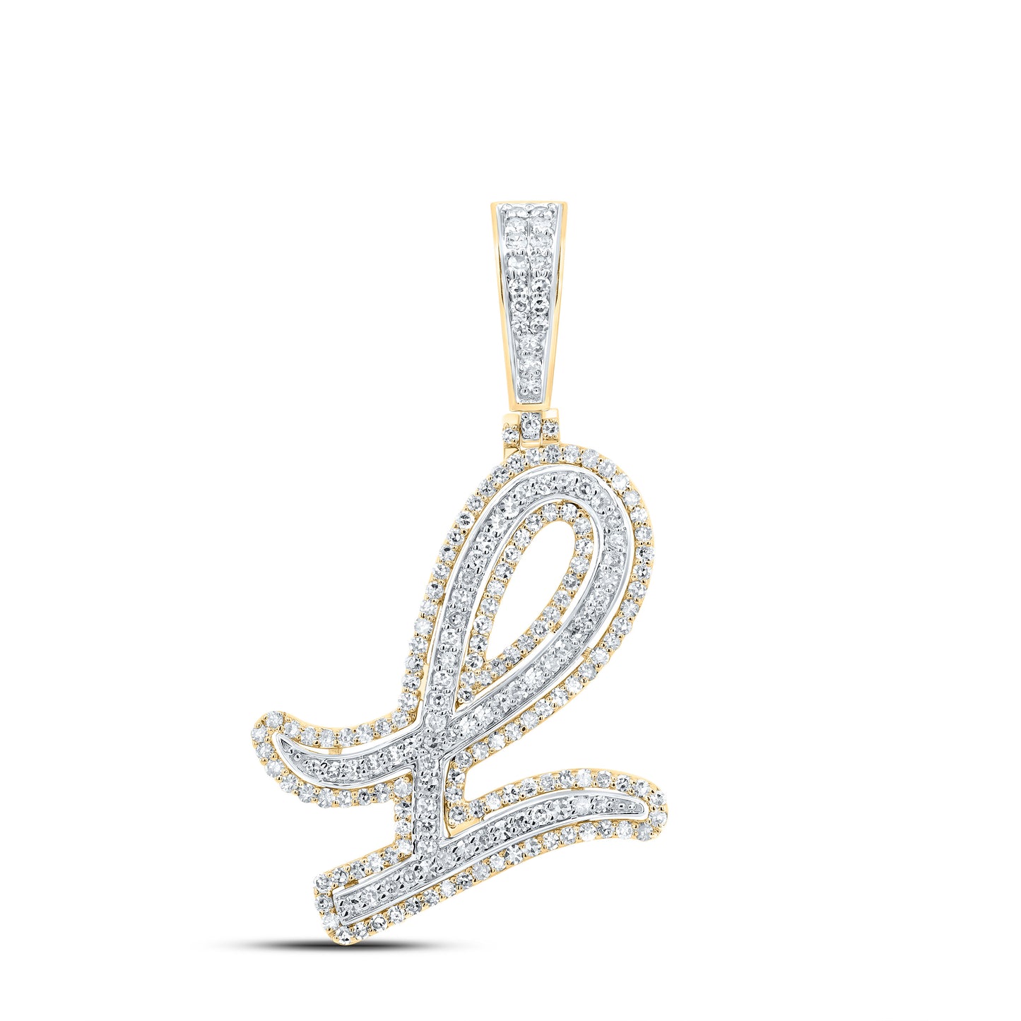 10kt Yellow Gold Diamond Fashion Initial Pendant
