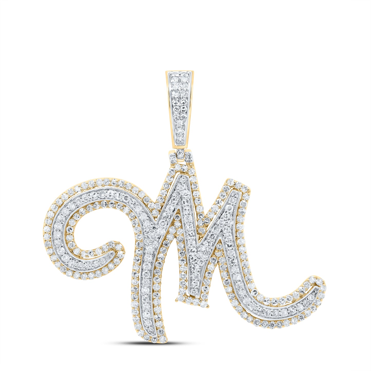 10kt Yellow Gold Diamond Fashion Initial Pendant