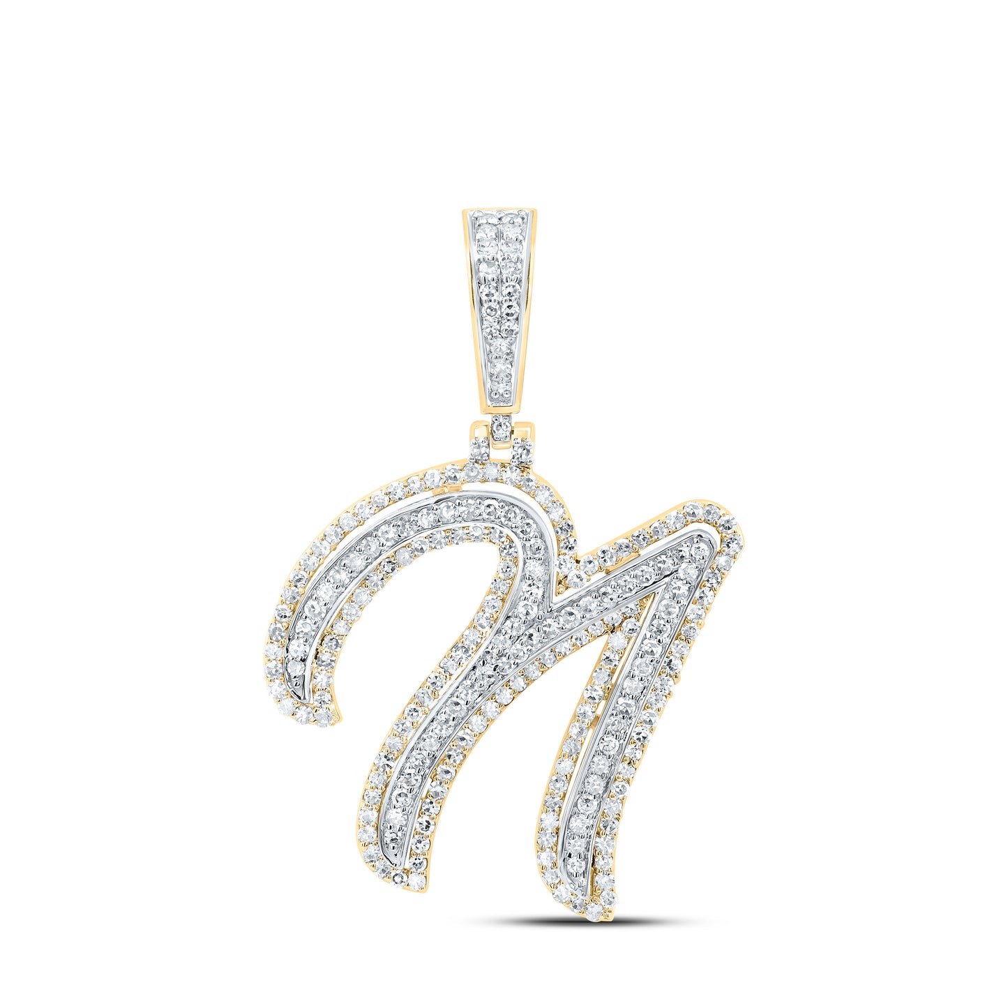 10kt Yellow Gold Diamond Fashion Initial Pendant