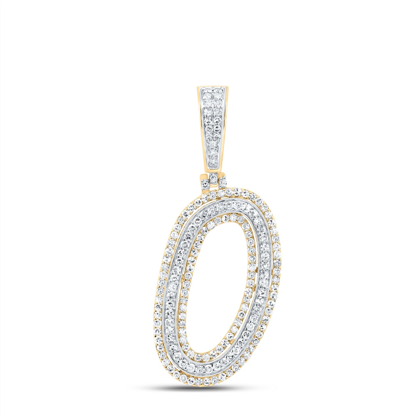 10kt Yellow Gold Diamond Fashion Initial Pendant