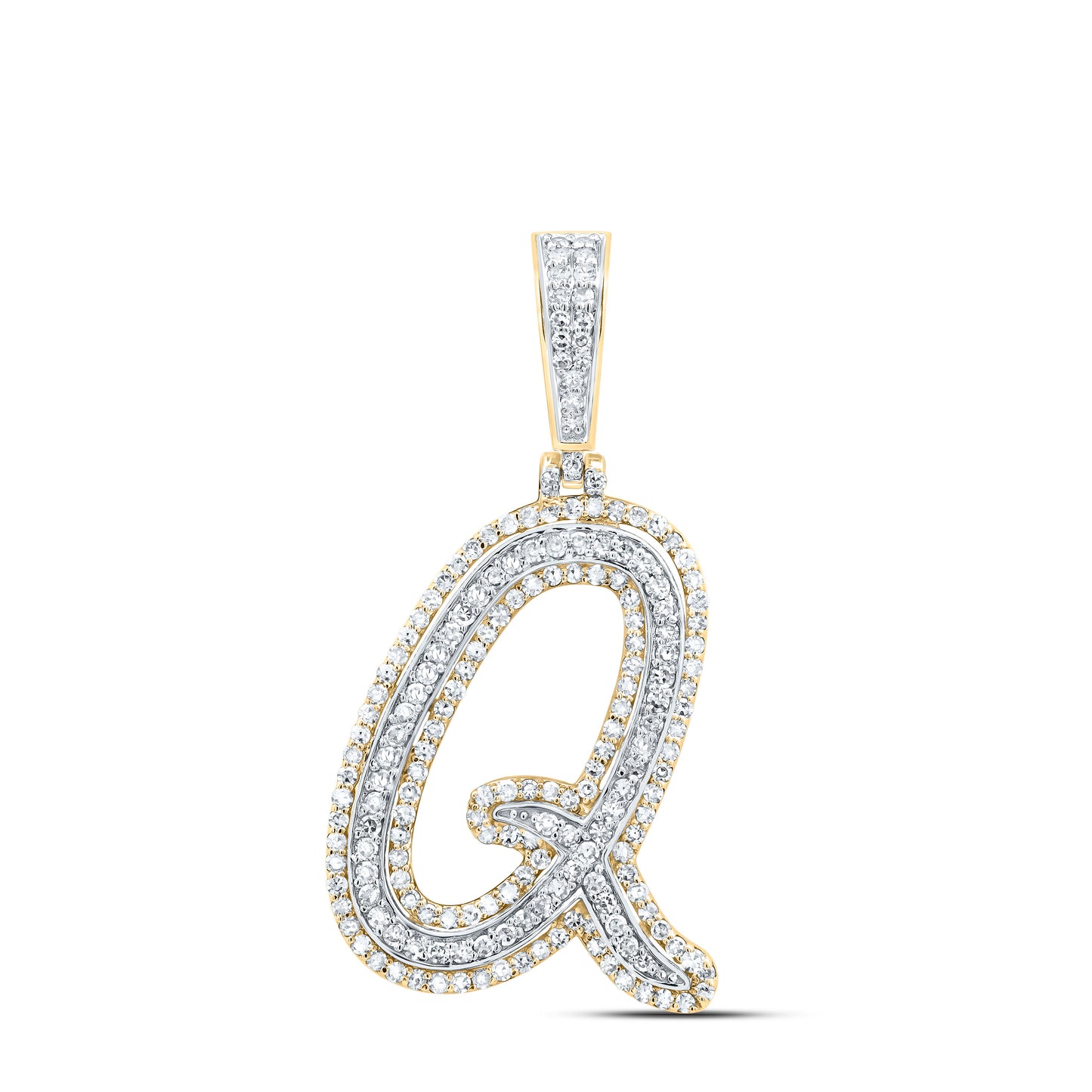 10kt Yellow Gold Diamond Fashion Initial Pendant