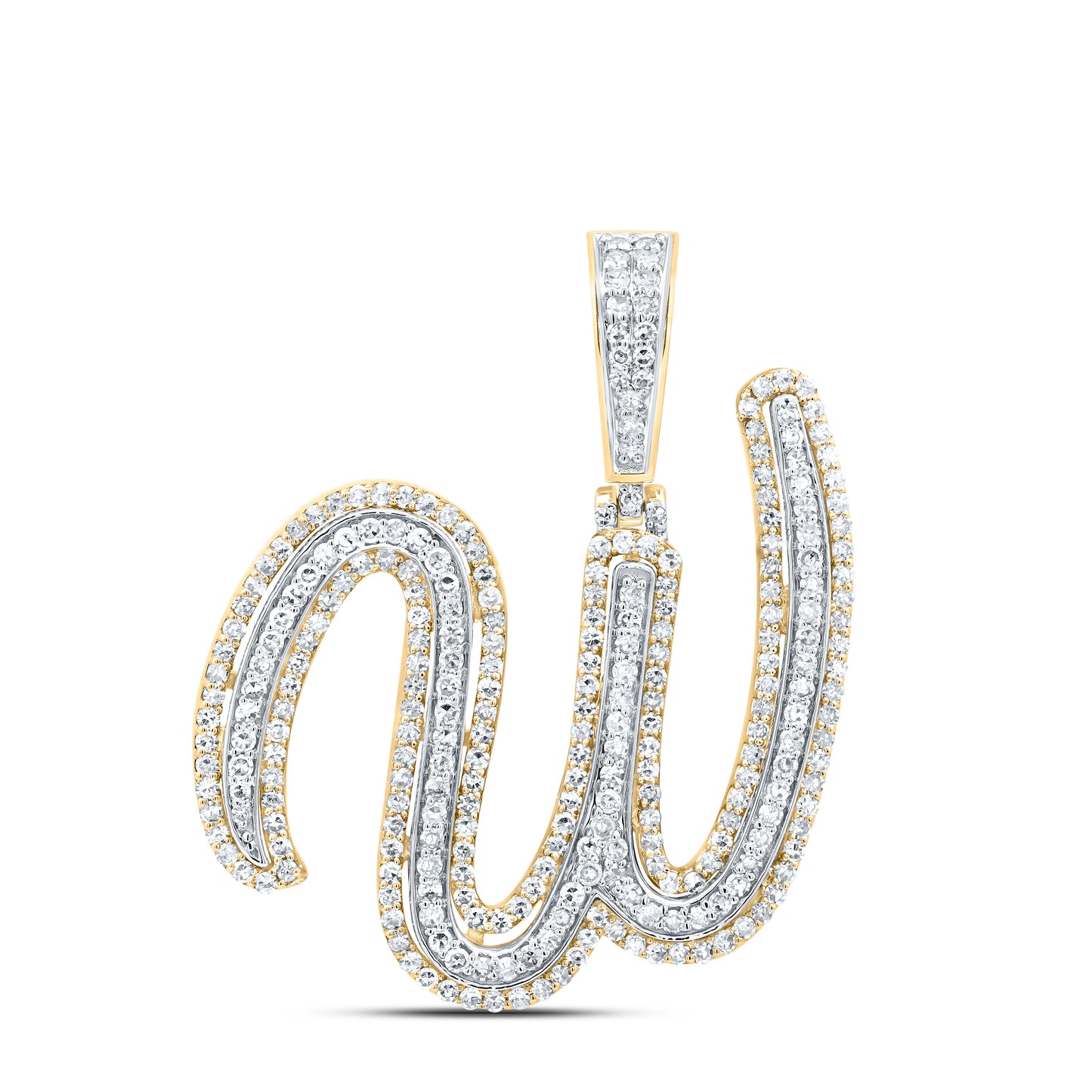 10kt Yellow Gold Diamond Fashion Initial Pendant