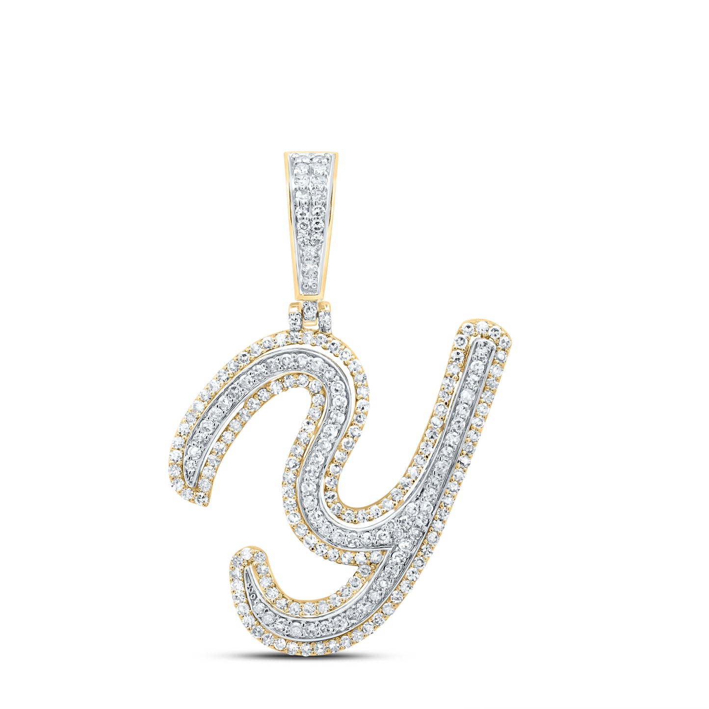 10kt Yellow Gold Diamond Fashion Initial Pendant