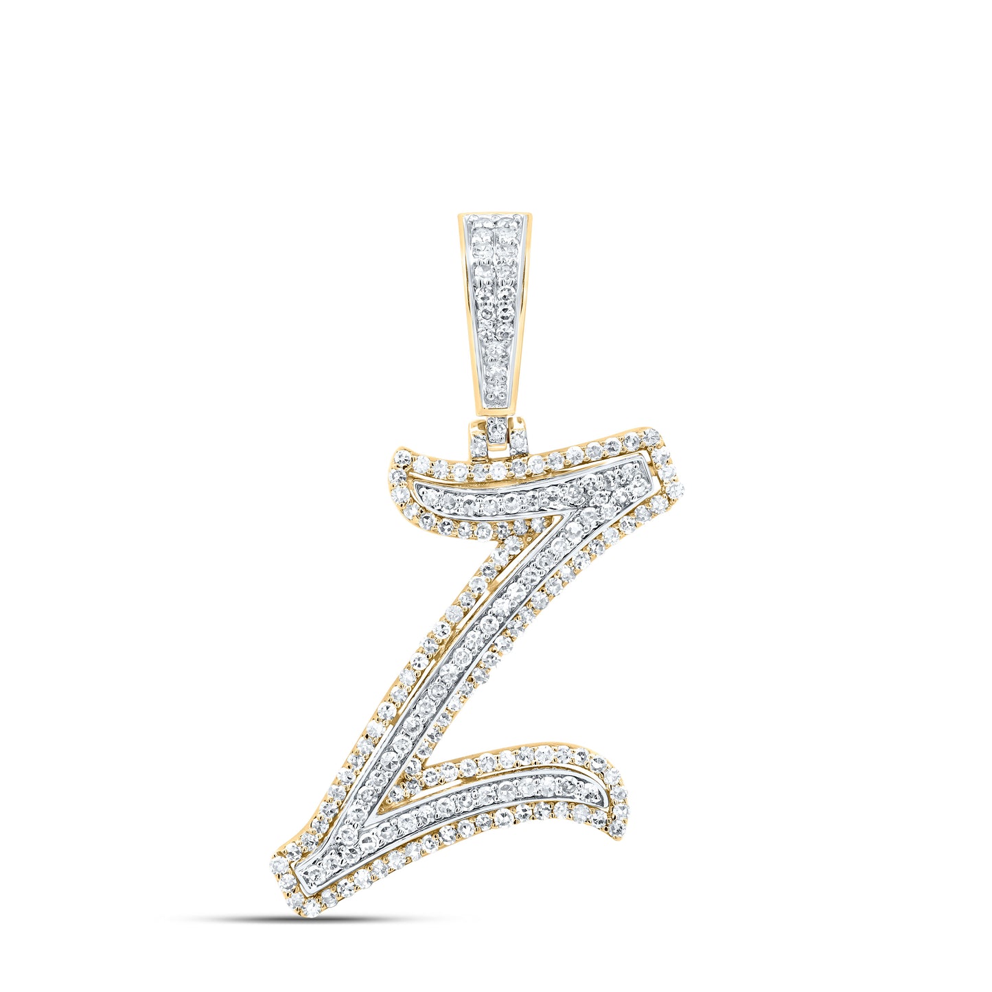 10kt Yellow Gold Diamond Fashion Initial Pendant