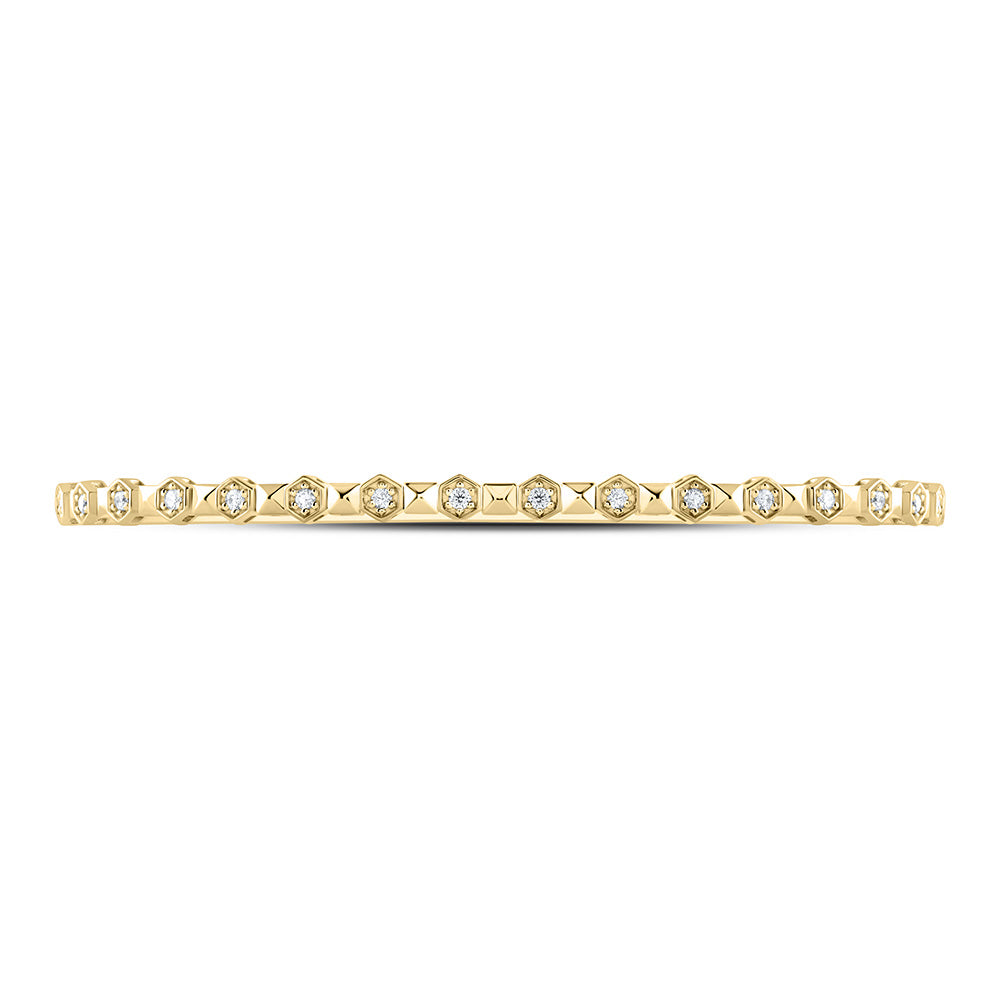 14kt Yellow Gold 3/8 Cttw Diamond Ana M Fashion Flexible Bangle (60x50mm)