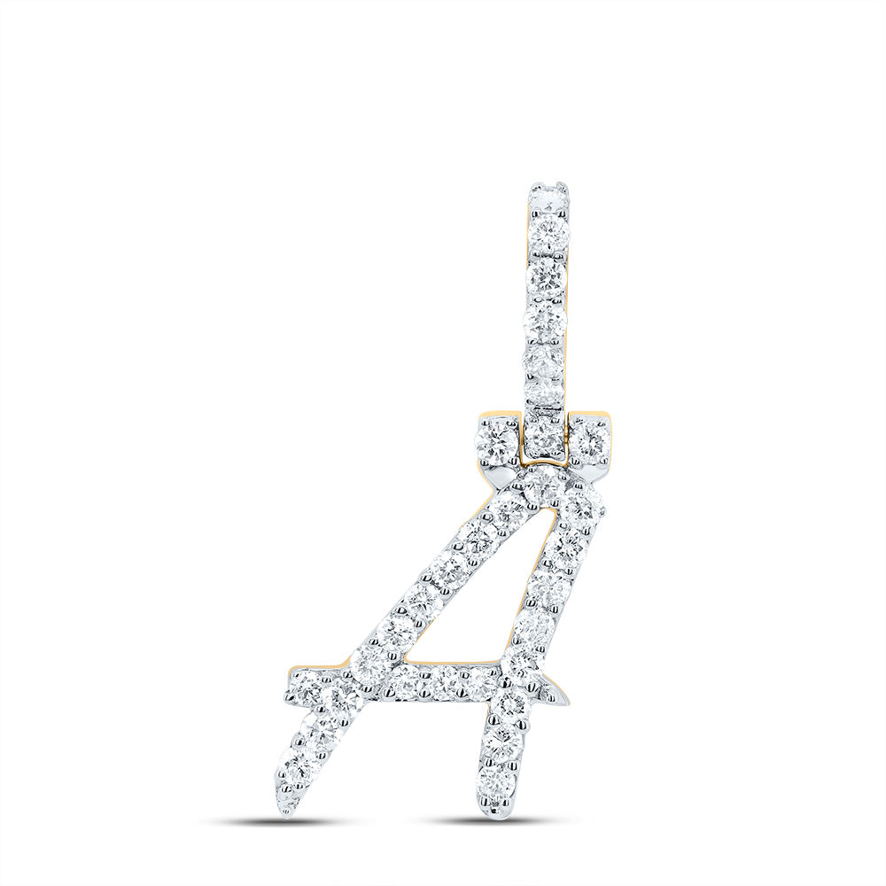 10kt Yellow Gold Diamond Fashion Initial Pendant